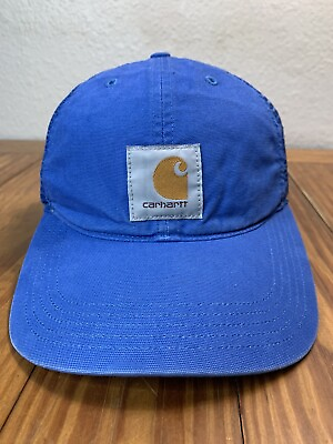 #ad Carhartt Force Canvas Mesh Blue Snapback Cap Adjustable Hat #AH0286 $16.50