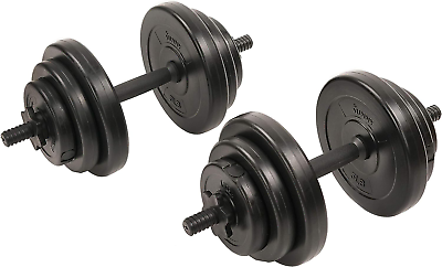 #ad Sunny Health amp; Fitness Exercise Vinyl 40 Lb Dumbbell Set Hand Weights for Streng $53.02