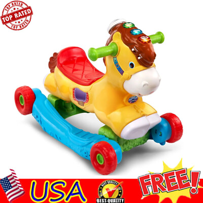 #ad Electronic Motion Activated Pretend Play Ride on Toy Interactive 2 in 1 Pony New $37.97