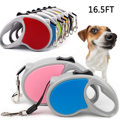 #ad 16.5FT Automatic Retractable Dog Leash Pet Collar Automatic Walking Lead Free $8.45