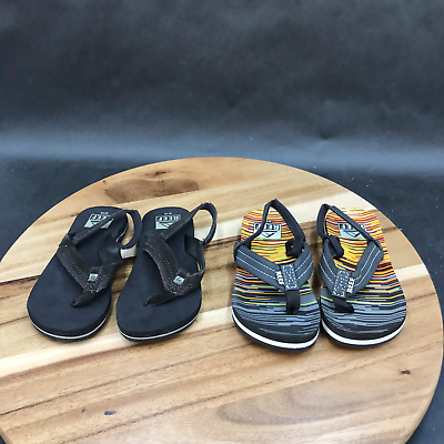 #ad Reef Multicolor Slingback Slip On Sandals 2 Pack Little Kids Size 10 $7.38