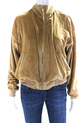 #ad Suzie Kondi Womens Women#x27;s Crop Zip Jacket SS20 2 Teddy Size L $52.01