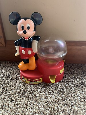 #ad Vintage Disney Mickey Mouse Bank Gumball Machine Bank $12.49