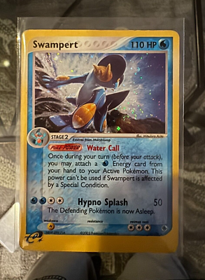 #ad Swampert 13 109 Holo Rare W Swirl EX Ruby amp; Sapphire Pokémon TCG Cards $15.99