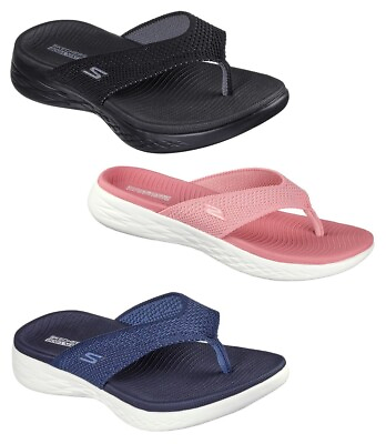 #ad Skechers Women#x27;s and Ladies#x27; On The Go 600 Flip Flop Sandals 179074S $38.49