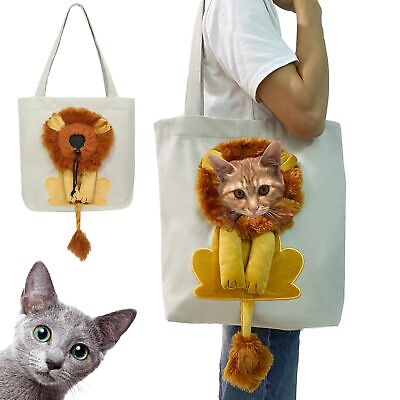 #ad Lion Shaped Show Head Pet Canvas Shaped Shoulder Bagamp;#65292;Pet Out Bag Outcrop $34.77