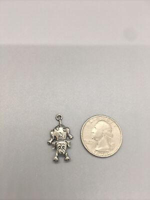 #ad Silver Tone Dog CHARM. Head And Front End Of Dog Moves. Adorable $15.00