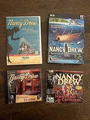 #ad Nancy Drew PC Game Lot 4 PCS $50.00
