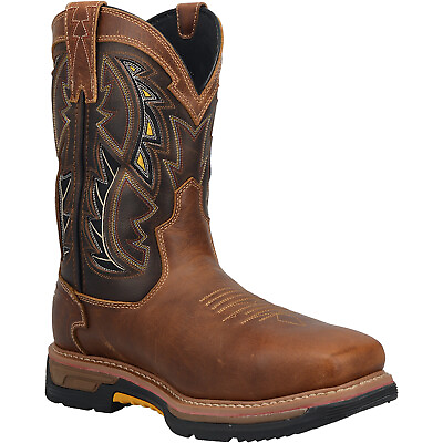 #ad Dan Post Mens Warrior Work Boots Leather Tan Brown $199.99