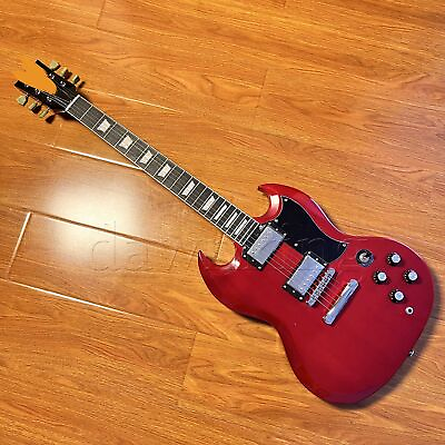 #ad Red SG Standard Electric Guitar 22 frets 6 tring Mahogany Body NeckFast $271.70