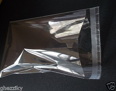 Clear Resealable Recloseable Self Adhesive Cello Lip and Tape poly Plastic bags $10.95
