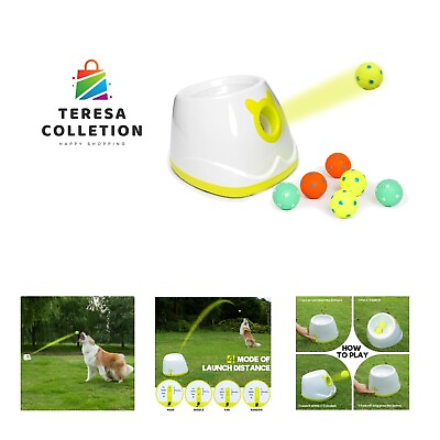 #ad Automatic Ball Ball Thrower for Dogs Adjustable Launch Distance 4 Modes I... $107.99