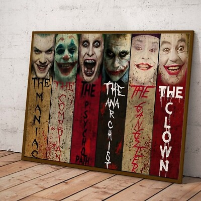 #ad Joker Movie Phoenix Joker Poster Halloween Movie Horror Poster Gift Poster $16.89