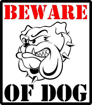 #ad BEWARE OF DOG WARNING SIGN Vinyl Decal Sticker ** 5 Sizes ** $22.93