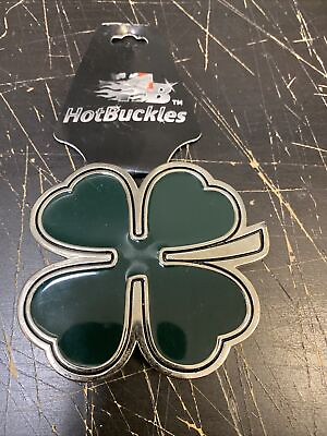 #ad Hot Buckle 4 leaf clover belt buckle green tt $14.90