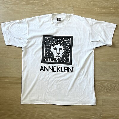 #ad Vtg Anne Klein Shirt XL Single Stitch Tee Best FOTL Made Canada Lion Classic $11.91