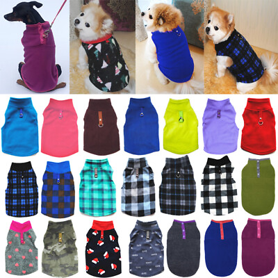 #ad Small Pet Dog Fleece Warm Coat Jacket Puppy Vest Harness Shirt Sweater Clothes $3.07