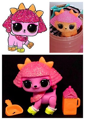 #ad LOL Surprise Glitter Poodle Glitter Queen Series1 Doll Pet Dog Fuzzy Pets Gold $24.98