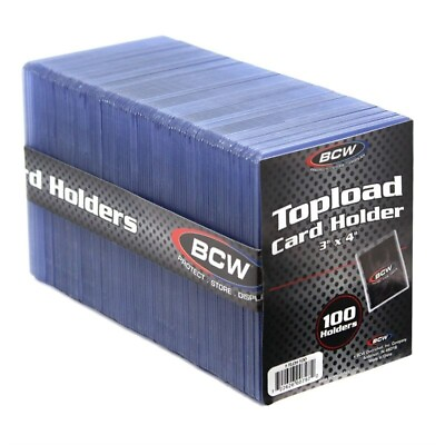 #ad #ad 1 Pack of 100 BCW 3x4 Toploaders 35pt Point for Standard Sized Cards Top Loaders $16.25