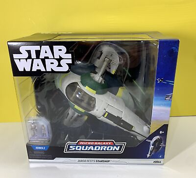 #ad Disney Star Wars Micro Galaxy Squadron Jango Fett Young Boba Fett Starship Toy $23.99