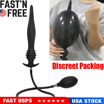 #ad Extra Large Inflatable Male Prostate Anal Butt Plug Dildo Huge Men Women Sex Toy $15.99