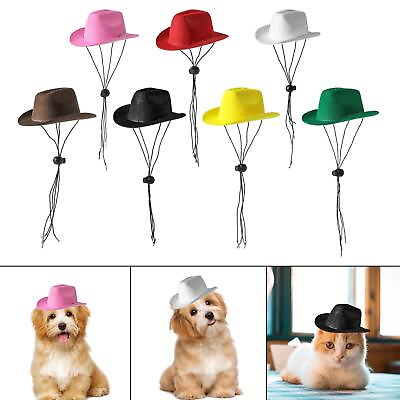 #ad Pet Cowboy hat Costume Cap Beathable for Costume Theme Party Halloween $7.43