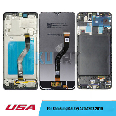 #ad Replacement For Samsung Galaxy A20 A20S LCD Touch Screen Digitizer ± Frame $20.12