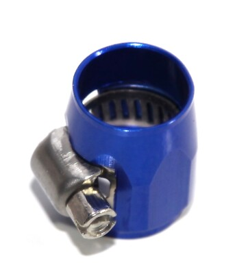 #ad BLUE AN6 6 AN Hex Hose finisher Clamp Hose End Cover Fitting Adapter Connector $996.04