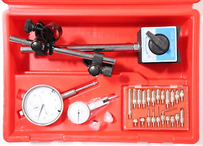 #ad 4 pc INSPECTION SET: MAG BASE DIAL INDICATOR DIAL TEST INDICATOR amp; POINT SET $62.99