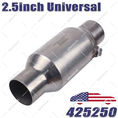 #ad 2.5 inch Catalytic Converter Universal EPA Approved Weld On 425250 $19.99