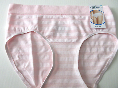 #ad Jockey HIPSTER Underwear Panties 1 Pair Nylon Shine 1307 Pink Womens 5 S $12.50