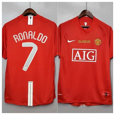 #ad MANCHESTER UNITED 07 08 HOME JERSEY CRISTIANO RONALDO #7 UCL FINAL MATCH $59.99
