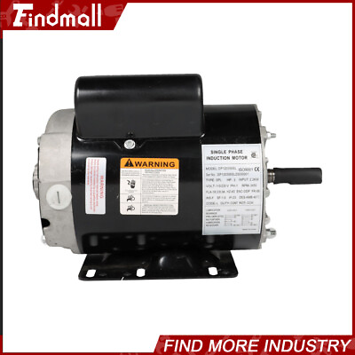 #ad Findmall Electric Motor 3HP 3450 RPM Compressor Duty 56 Frame 1Phase 115 230Volt $135.99