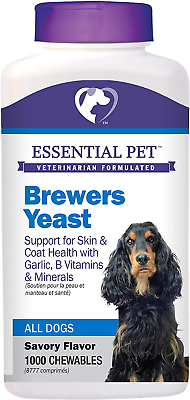 #ad Brewers Yeast Chewable Tablets with Garlic B Vitamins amp; Minerals for DogsWhite $23.93
