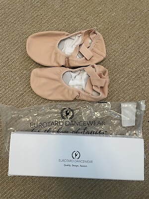 #ad NEW Eurotard Coupe Size 6 Pink Ballet Slippers #A2004A Leather Split Sole $6.99