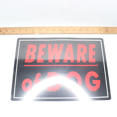 #ad 3 Pk Beware of Dog Sign Aluminum 10quot; X 14quot; 31004 $4.32