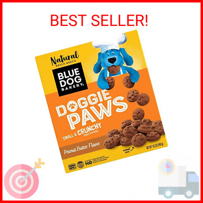 #ad Blue Dog Bakery Natural Dog Treats Doggie Paws Peanut Butter Flavor 16.2oz $8.28