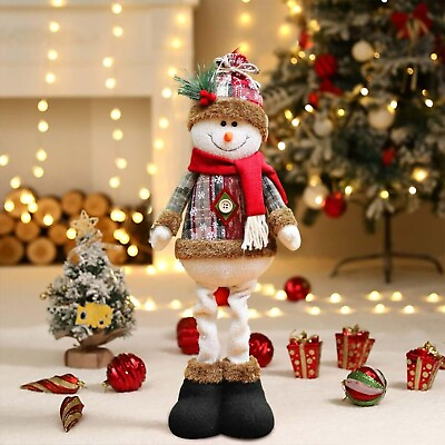 #ad SNOWMAN Christmas Tabletop Plush Decorations NEW  $9.99