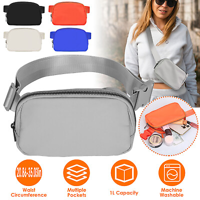 #ad Unisex Waist Pouch Belt Bag Purse Chest Bag Phone Pocket Outdoor Sport Travel $11.30