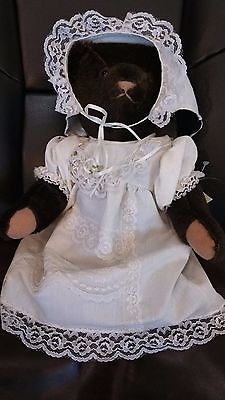 #ad Althans made Bear 42 350 West Germany with Beautiful Gown Growler 12quot; Bear $49.40