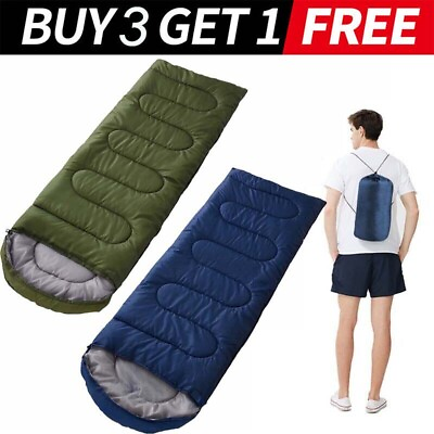 #ad #ad Outdoor Camping Envelope Sleeping Bag Waterproof Ultralight Warm Adult Hiking $18.99