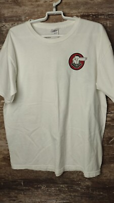 #ad Pontiac Indian Emblem Logo Vintage White T Shirt $14.00