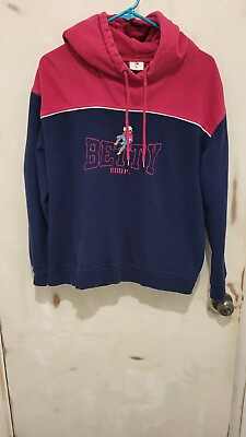 #ad Betty Boop PULL OVER Pink amp; Blue FLEECE HOODIE Cozy amp; Warm SMALL $15.00