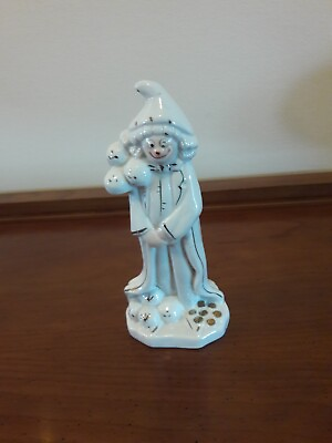 #ad Vintage Ceramic White Clown Figurine with Balloons by Lenox $12.00