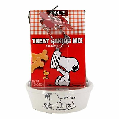 #ad Peanuts Pet Treat Baking Kit with Bone Shaped Cookie Cutter and Reusable Bowl $20.00