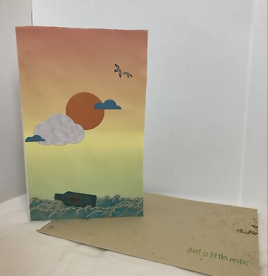 #ad Handmade Pop Up Greeting Card HELLO FROM FAR OFF PLACES JUST A LITTLE NOTE $9.89