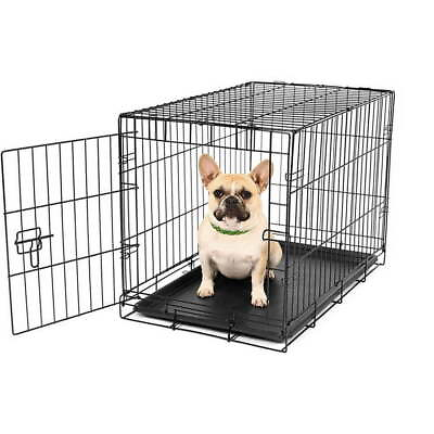 #ad Compact Single Door Metal Dog Crate Small $31.49