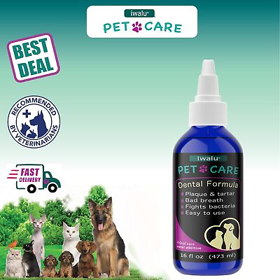 #ad PET DENTAL CARE Pet Supplies Bad Breath treatment Mouthwash Teeth Cleaning 16oz $19.45
