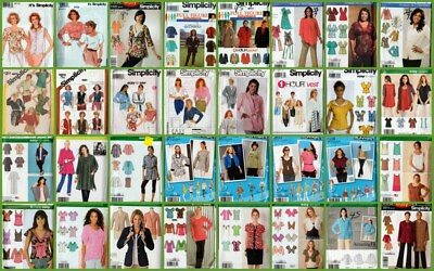 #ad OOP Simplicity Sewing Pattern Misses and Women#x27;s Plus Size Tops You Pick $7.99