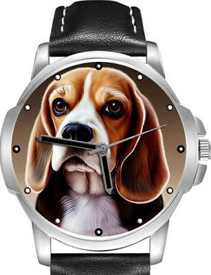 Cute Beagle Dog Unique Art Stylish Rare Quality Gift Wrist Watch GBP 28.78
